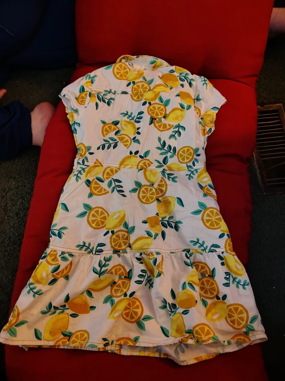 wonder nation Yellow Lemon-Print Button Front Dress